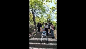 黄山で犬型ロボットお披露目　中国安徽省
