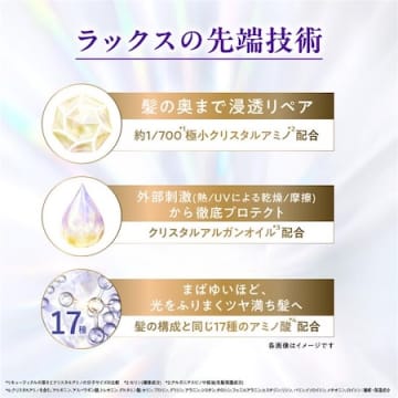 『ラックス スーパーリッチクリスタル』2種使い比べ: ダメージケアでツヤ髪を叶えたのは「マルチダメージリペア」か「カラーケア＆リペア」か