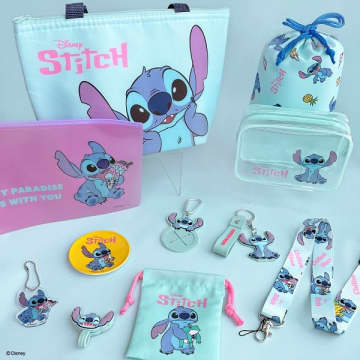 キャンドゥ、初登場「スティッチ」グッズ。保冷バッグやカラビナ付きポーチなど夏行楽に使える全36品