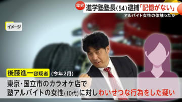 「女性関係だらしないと…」GoTo早慶MARCH塾の経営者兼塾長・後藤進一容疑者（54）逮捕　バイト初日の10代女性の体触った疑い　「記憶がない」と否認　東京・国立市