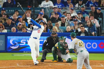 大谷翔平、今季初の2打席連発でHRキングに浮上　ジャッジに並んだ…人形配布日に6打点、大勝呼び込む
