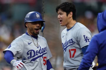 【MLB】大谷翔平が敬遠されると……「打率.750」　次打者ベッツが相手の“定石采配”に理解「ショウヘイを選択すれば、ほぼ負け戦だからね」