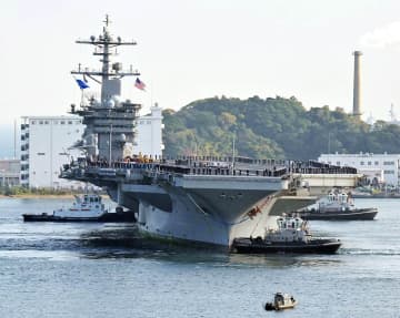 米空母ワシントン艦載機、19日から硫黄島で着艦訓練　厚木で代替の可能性も