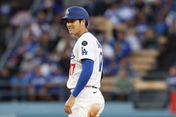 大谷翔平が試合前に見せた“謎の表情”　球団カメラマンがパシャリ、ファン爆笑「なんなの毎回」