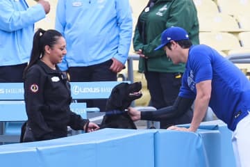 大谷翔平、ワンちゃんに粋な贈り物　女性警備員も感激「すごく喜んでました」