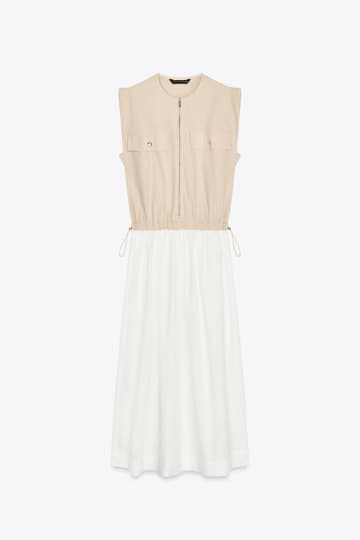 【ZARA】40・50代の即戦力♡「コンビ風ワンピ」