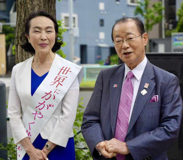 都議選挑戦の元女優・田島みわ氏　河村建夫元官房長官がゲキ「風を起こさないといけない」
