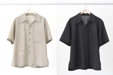 イレニサの夏メンズウェア、さらりとしたウールキュプラシャツ＆ツータックのワイドショートパンツ