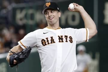 巨人・グリフィン「的を絞らせないリードをしてくれた岸田のおかげ」7回無失点で3勝目！