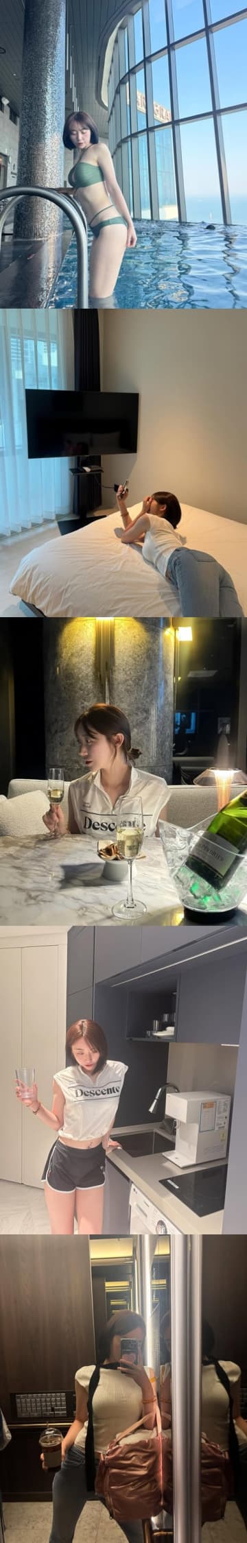 韓国サッカーチア、ホテルのプールで見せた圧巻美貌にファン虜…「魅力的でキレイ」と反響多数【PHOTO】