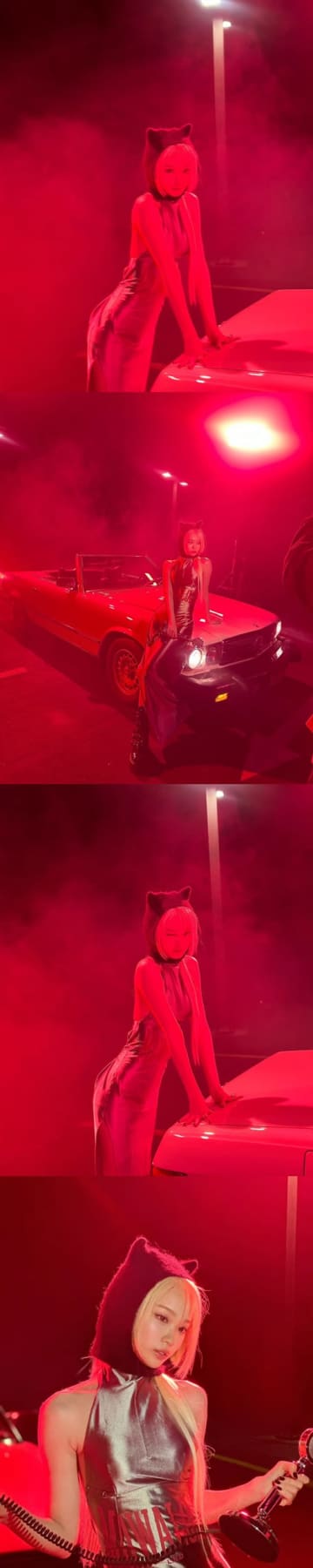 LE SSERAFIM・チェウォン、猫耳＆ピッチリドレスで可愛さ反則級！元IZ*ONEメンバーの反応も話題に【PHOTO】
