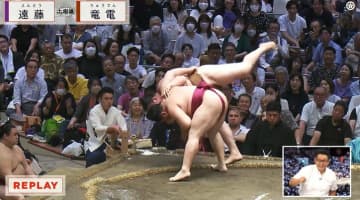 「あ、大丈夫かな」人気力士が女性ファンの上に… 元若乃花は心配顔も女性は“にっこり”笑顔 「お客さん大喜びw」「ファンサでしかない」安堵と羨望の声