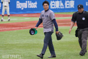 p【野球】最大５点差を追いつきドロー　林純＆福井直が初本塁打　渡辺和５回６失点／東京六大学野球春季リーグ戦　法大１回戦　@明治神宮野球場/p