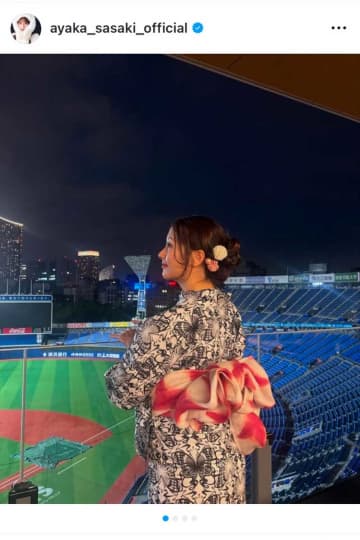 国民的アイドルが夜の野球場に降臨、艶っぽい浴衣姿にファン歓喜「美人すぎてやばかった」