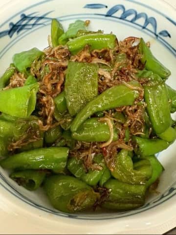 ＜万願寺唐辛子のじゃこ炒め煮＞