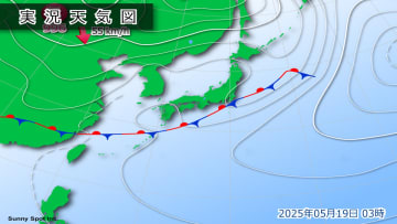 きょう19日(月)の天気　関東はにわか雨の可能性　南西諸島は強まる雨に注意