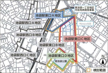 東京・豊島区／池袋駅東口エリアの街並み再生方針素案を公表、土地の高度利用を促進