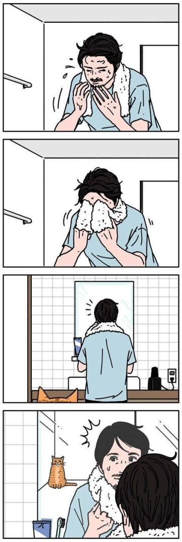 鏡越しでも猫は見ている【男の猫道】ねこのきもちWEB MAGAZINE限定話 vol.210