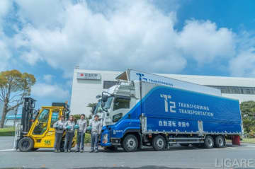 T2ら、自動運転トラックによる幹線輸送をカーボンニュートラル燃料で実証