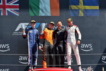 今季2勝目を挙げたダン「シーズンのなかでも難しいレースだった」／FIA F2第4戦レース2会見