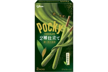 グリコ「ポッキー2層仕立て＜濃い渋み抹茶＞」5月20日発売