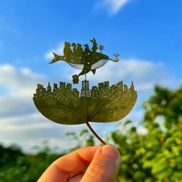 横浜・リトの葉っぱ切り絵展　新作＆動物園コラボ展示を見逃すな！