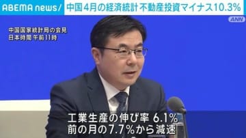 中国 4月の経済統計 不動産投資は2桁のマイナス「経済の持続的発展を推し進める必要がある」