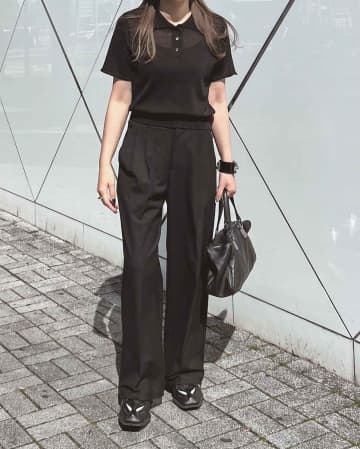 【しまむら】30代におすすめ！ 1枚あると助かる「半袖ポロニット」