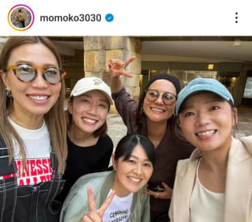 5人のトータル勝利数は65勝！ 上田桃子が超豪華メンバーの写真を公開「めちゃくちゃ最高で最強メンバー」