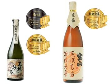挑戦し続ける蔵 西酒造の『天使の誘惑』が世界を魅了！特別賞「ベスト・オブ・ザ・ベスト」＆「最高金賞」をW受賞　「東京ウイスキー＆スピリッツコンペティション2025」芋焼酎部門で頂点へ！『宝山 蒸撰玉茜』も「最高金賞」受賞！香りで魅せる革新の芋焼酎