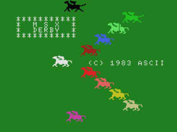 プロジェクトEGG、競馬ゲーム「MSXダービー（MSX版）」配信3,000円の所持金を手に予選から決勝までの7レースを予想