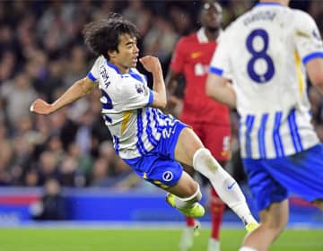 快挙、三笘がプレミアリーグで今季10ゴール目！鮮やかボレーシュートで勝利に貢献