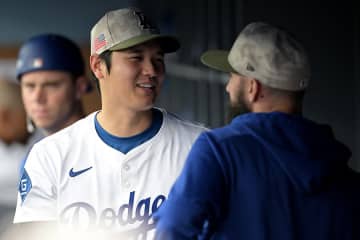 大谷翔平が着ても“映えない”　ド軍限定ユニに米記者辛口「お土産屋が似合う」