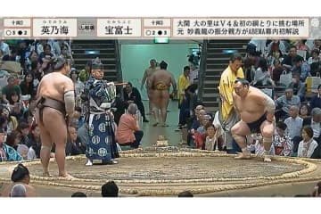 大相撲中継で映り込み「シュッとした」の声　元横綱の現在に「最強警備員って感じ」ネット注目