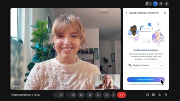 「Google Meet」でリアルタイム翻訳、まずは英語とスペイン語で