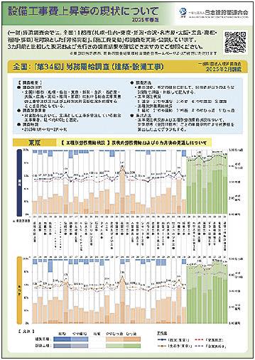 日建連／設備工事費上昇解説パンフレット更新、経済調査会の労務需給調査を初掲載