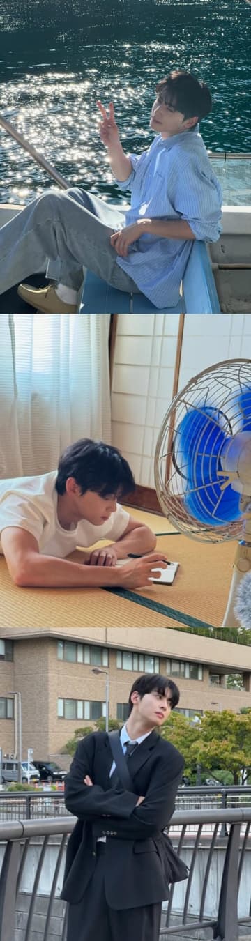 ASTRO・チャウヌ、日本の畳のうえで過ごす風情たっぷりな姿「生活圏から近すぎる」【PHOTO】