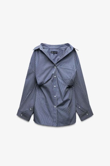 着るだけ → おしゃれに体型カバー！【ZARA】40・50代の1軍♡「オーバーサイズシャツ」