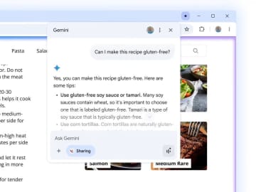 Google、「Gemini in Chrome」を発表 ～「Google Chrome」に生成AI「Gemini」を統合／将来的には複数タブを処理したり、Webサイトを操作したりといったことも
