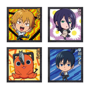 劇場版「チェンソーマン レゼ篇」デンジやレゼ、ポチタ、アキたちが描き起こし！ シールウエハース登場