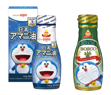 ドラえもんデザインボトル登場 「日清アマニ油」など2品