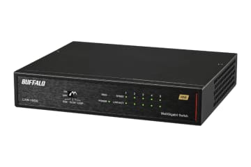 バッファロー、10GbE対応×5ポートのスイッチングハブ「LXW-10G5」発売、8ポートモデルも予定