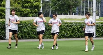 なでしこ熊谷、長野らが抱負　ブラジル遠征前、千葉で自主トレ