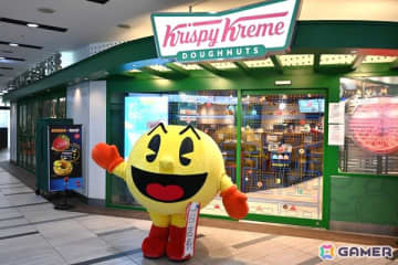 「PAC-MAN×Krispy Kreme Doughnuts」コラボ仕様になった渋谷シネタワー店をレポート！1日店長としてパックマンも登場