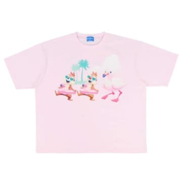 チップとデールがフラミンゴと一緒 ピンクのビッグTシャツが東京ディズニーリゾートで発売