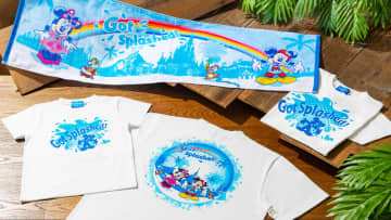 東京ディズニーリゾート、夏のびしょ濡れ＆日差し対策に使える新グッズ。Tシャツ/ハット/ロングタオル