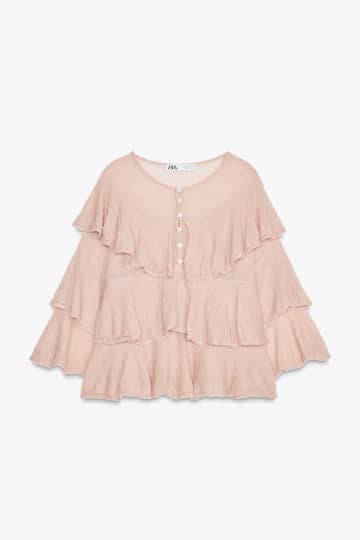【ZARA】大人にも似合う「フリルトップス」
