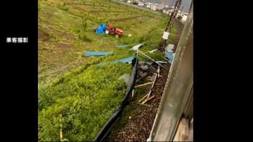 走る列車に“農業用ハウス”衝突、乗客1人死亡・2人けが…強風で飛ばされてきたか　長野・須坂市