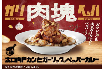ココイチ「ホロ肉ドカンとガーリック＆ペッパーカレー」発売。肉・ガーリック・ペッパーがガツンとくる一皿