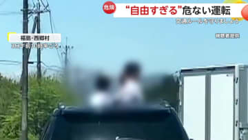 「自由すぎる危ない運転」サンルーフから身を乗り出す子供たち、走行車の間をシニアカーが横断、ナチュラルに信号無視